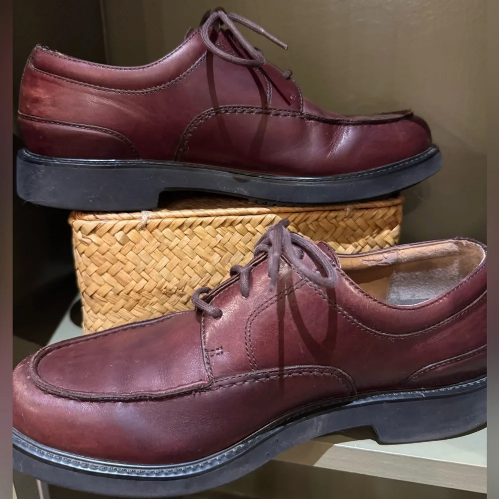 Rockport Leather Oxford Comfort Shoes Brown Lace Up Men’s 9M